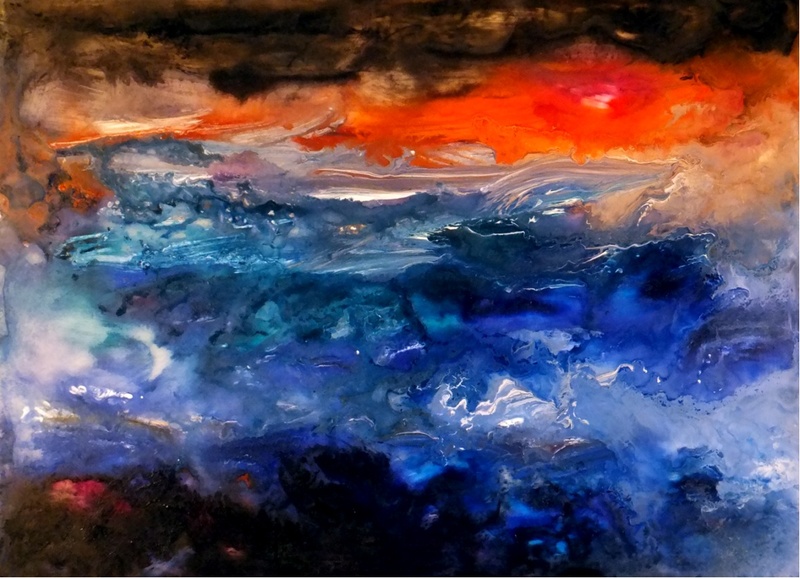 "Winds of Remembering," acrylic on two-sided panel by Al Lachman. This and other new works come to the Phillip Morton Gallery in Rehoboth Friday, Aug. 16.